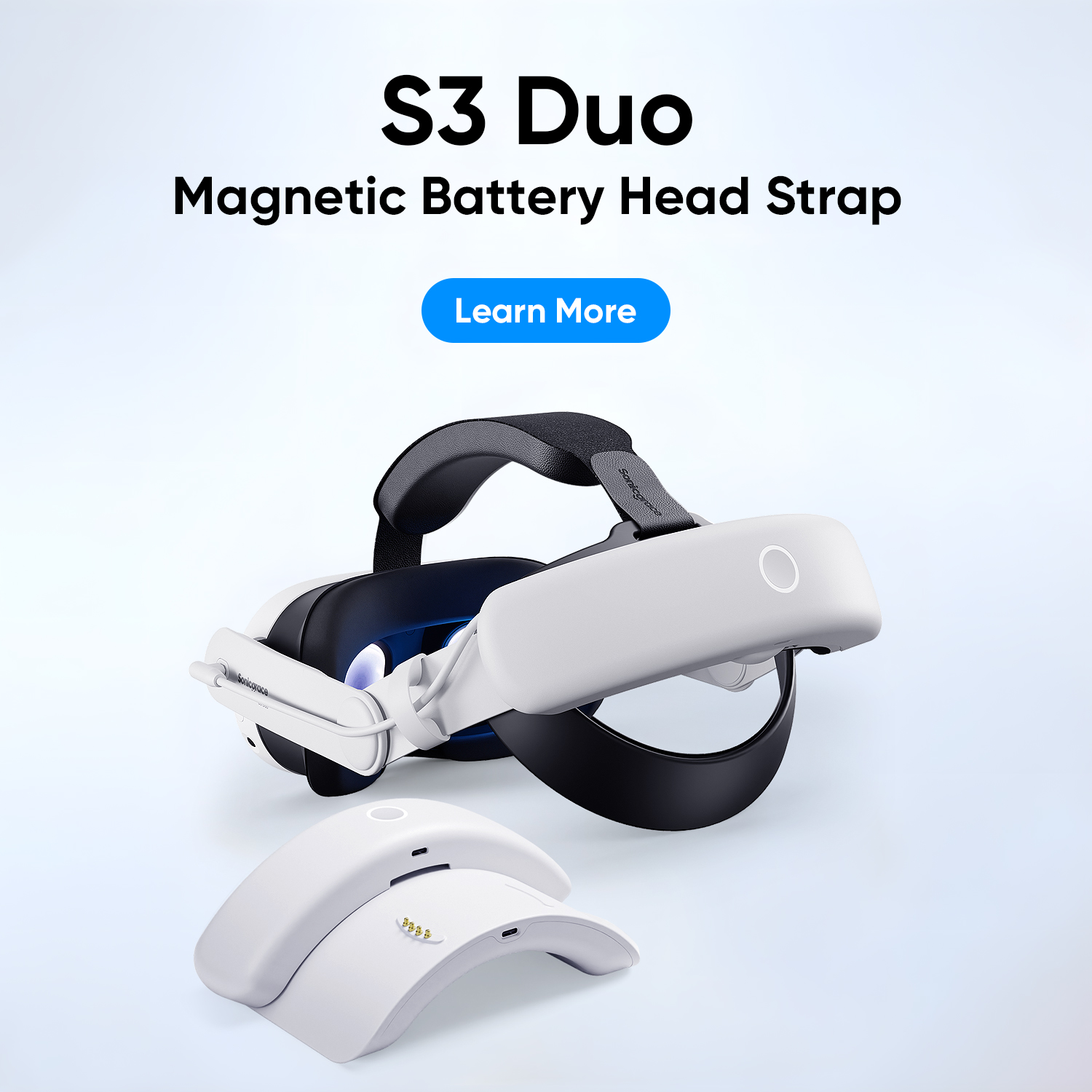 S3 Duo Magnetic Battery Head Strap Charging System